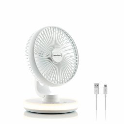 Innovagoods Fanled Ventilador de Escritorio Recargable con LED 4000mAh
