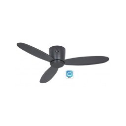 Ventilador de techo CasaFan Eco Plano II 112 cm negro Wi-Fi DC temporizador