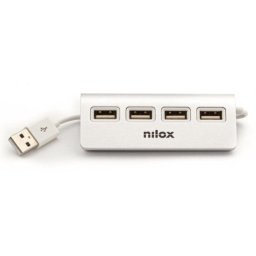 Nilox NXHUB04ALU2 HUB USB Blanco