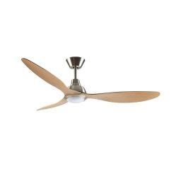 Ventilador de techo Bel Air Delfos 132 cm 20W LED 3 aspas marrón claro