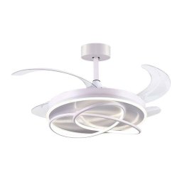 Ventilador de techo Bel Air Atlas 80W 108cm LED 4 aspas retráctiles blanco