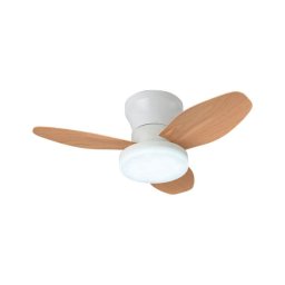 Bel Air Tauros Ventilador de Techo con Luz y Mando a Distancia 48W 70cm Blanco/Madera