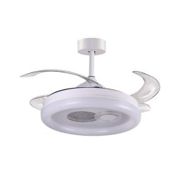 Ventilador de techo Bel Air Hermes 108W LED 4 aspas retráctiles blanco
