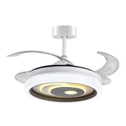 Ventilador de techo Bel Air Trio 72W LED 4 aspas retráctiles blanco
