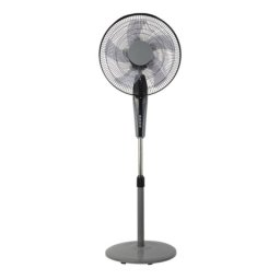 Iluminashop Ventilador de Pie con Mando 55W Negro/Gris