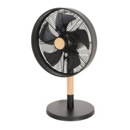 Iluminashop Ventilador de Sobremesa 45W Negro/Haya