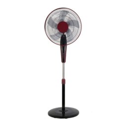Iluminashop Ventilador de Pie con Mando 55W Burdeos/Negro