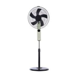 Iluminashop Ventilador de Pie con Mando 45W Negro/Beige