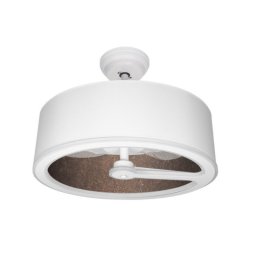 Iluminashop Ventilador de Techo con Luz LED y Mando 100W Blanco/Óxido Motor DC