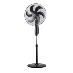 Iluminashop Ventilador de Pie con Mando 85W Negro