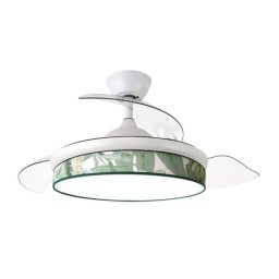 Iluminashop Ventilador de Techo con Luz LED y Mando 72W Blanco Motor DC