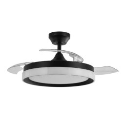 Iluminashop 350458 Ventilador de Techo LED Verano e Invierno con Mando a Distancia 72W Negro