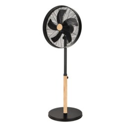 Iluminashop 349564 Ventilador de Pie 50W Negro/Haya