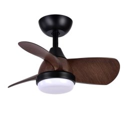 Iluminashop 305287 Ventilador de Techo LED Verano e Invierno con Mando a Distancia 24W Negro/Marrón