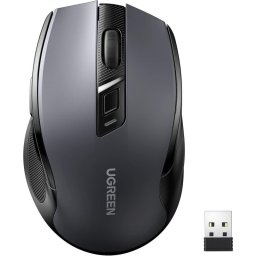 Ugreen MU006 Ratón Óptico Inalámbrico 4000 DPI Negro