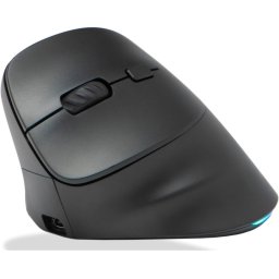 Bluestork Ergo Lumi Ratón Vertical Ergonómico Inalámbrico para Mano Izquierda RGB 2400 DPI Negro