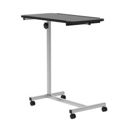 Homcom Mesa Auxiliar Con Ruedas Con Altura Ajustable 77x40x76-100 Cm Negro