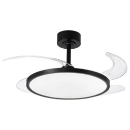 Slim Bel Air Dc 32w Ventilador De Techo 4 Aspas Retráctiles Negro