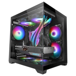 Mars Gaming Mc-view2 Caja Pc Microatx Doble Cristal Templado Ventilador Frgb 120mm Negro