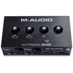 M-Audio M-Track Duo Interfaz de Audio USB de 2 Canales para Grabación, Transmisión, Podcasting