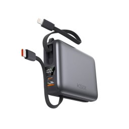 Power Bank Ksix 20.000 Mah Carga Rápida 22.5W Cables Integrados Pantalla LED Negro