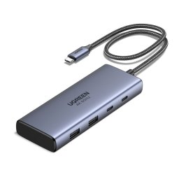 UGREEN Hub 7-IN-1 USB-C a 2*HDMI(4K@60Hz)+2*USB-A3.2+2*USB-C3.2+PD(100W)