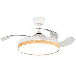 Ventilador de Techo Grunkel Motor DC 20W 6 Velocidades LED Ajustable Aspas Retráctiles