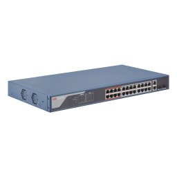 Switch Hikvision DS-3E1326P-EI 24 puertos PoE+ 10/100Mbps 2 SFP Rack 1U Metal Gestión Web