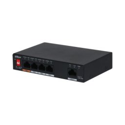 Switch Dahua DH-PFS3005-4ET-60-V2 5 Puertos Gigabit PoE Hi-PoE 60W Pared MAC Learning
