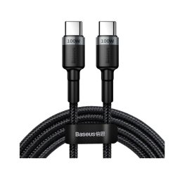 Cable Baseus Cafule USB-C USB-C 100W 2m Reforzado Nylon Negro carga rápida