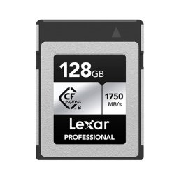 Tarjeta CFexpress Lexar 128GB PCIe Gen3 ×2 1750MB/s Negro Plata