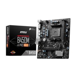 Placa Base MSI B450 B450M-A PRO MAX II AM4 Micro-ATX M.2 DDR4 64GB USB 4K