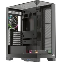 Caja Gaming XYZ Trifecta Panorámica ATX Vidrio Templado 2x VORTEX A-RGB USB-C