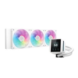 Refrigerador líquido DeepCool Mystique 360 ARGB 3x120mm pantalla LCD blanca