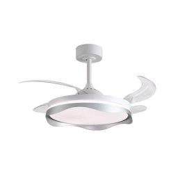Ventilador de techo Bel Air Home Olas DC LED 72W 4 aspas retráctiles blanco o negro