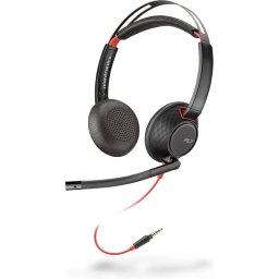 Auriculares POLY con cable 3.5 mm con micrófono retráctil y diseño circumaural negro
