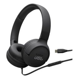Auriculares JBL con cable USB-C, micrófono, Hi-Res Audio, plegables, negros
