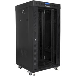 Armario Rack Lanberg FF01-6622-12BL 22U 600x600mm Negro Termostato LCD Cierre Seguridad