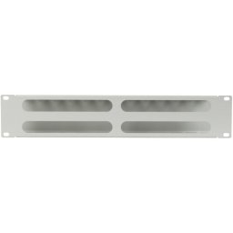 Organizador de cables Lanberg AK-1705-S 2U 19" acero gris RAL7035 con tapón y tornillos M6