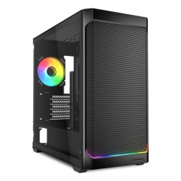 Caja PC Sharkoon MK4W RGB Strip Micro-ATX/Mini-ITX RGB Vidrio Templado Negro