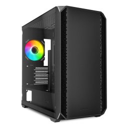 Caja Micro ATX Sharkoon MK2 RGB Cristal Templado USB-C Soporte 11 Ventiladores Negra