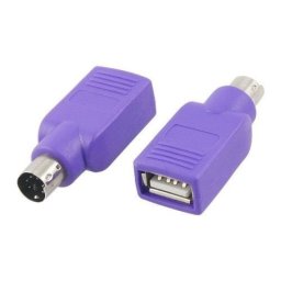Adaptador Usb A Ps2 Para Teclado Morado