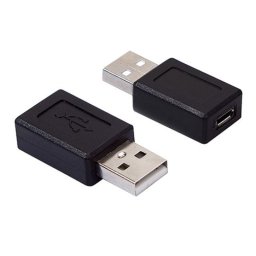 Adaptador Micro Usb Tipo B Hembra A Usb Tipo A Macho Negro