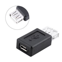 Adaptador Micro Usb Tipo B Hembra A Usb Tipo A Hembra Negro