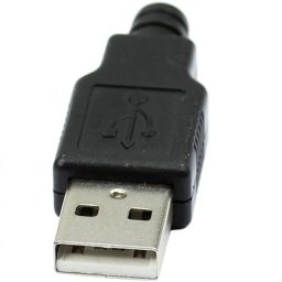 Conector Usb Tipo A Macho Soldadura 4 Pin Negro