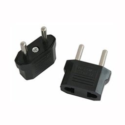 Adaptador De Enchufe De Eeuu A Enchufe Europeo 2 Negro