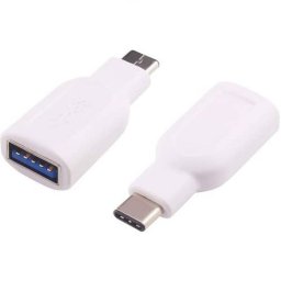 Adaptador Usb 3.0 Tipo A Hembra A Usb Tipo C Macho Blanco