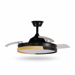 Ventilador de techo Fabrilamp DANI MINI 214491388 DC LED 6 velocidades cuero aspas plegables