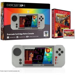 Consola portátil Evercade EXP-R retro, compatible 600+ juegos, Duke Nukem Collection 1 incluida