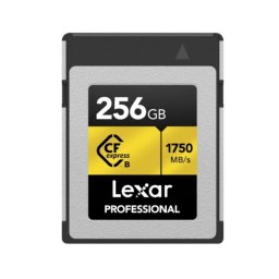 Tarjeta CFexpress tipo B Lexar 256GB 1900MB/s lectura 1500MB/s escritura Plata